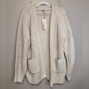 NWT Cream Chunky Knit Cardigan